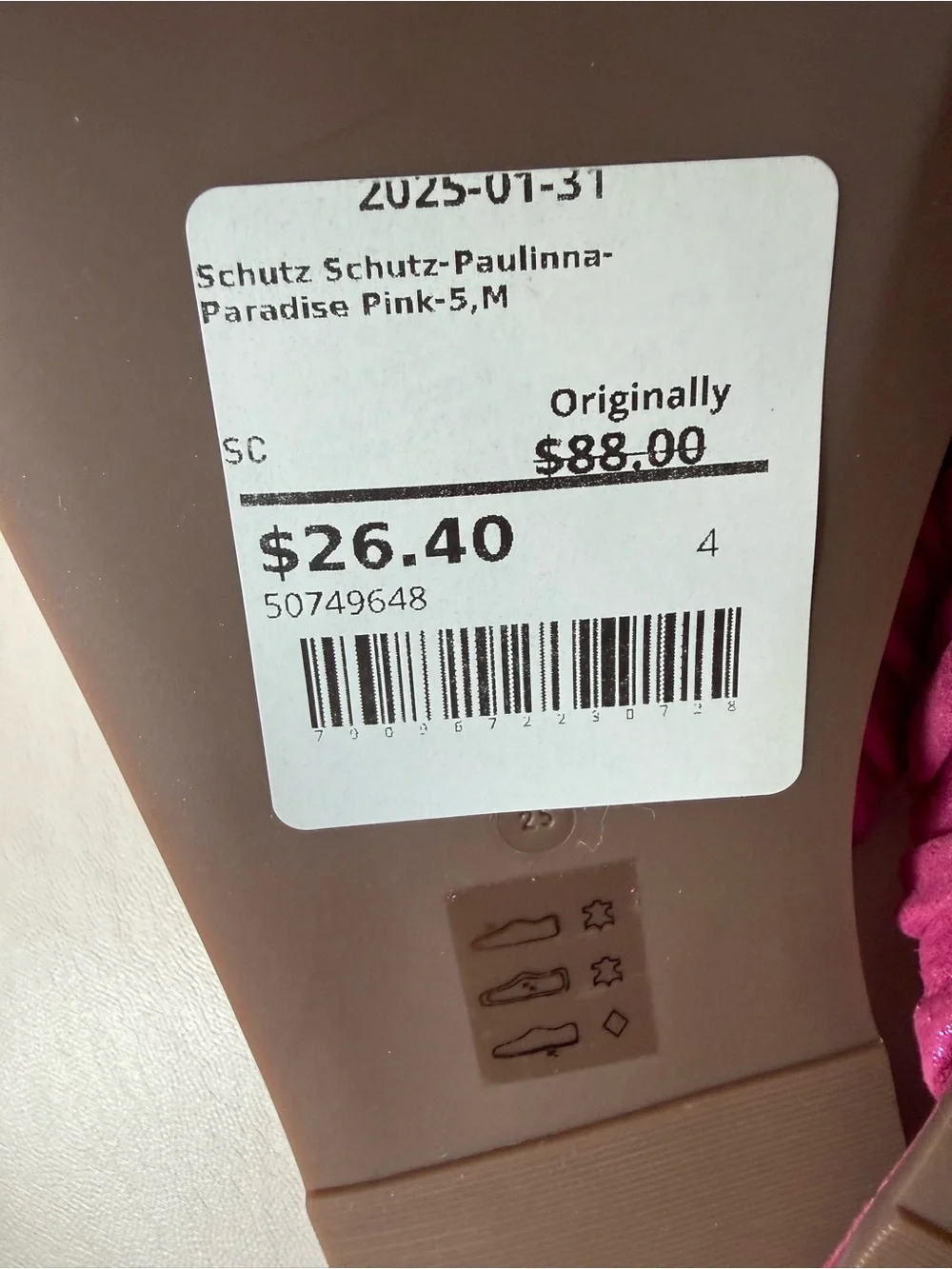SCHUTZ Pink Fuchsia Ruched Slide Sandals
